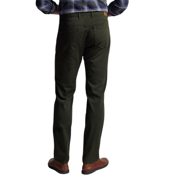 Peter Millar Ultimate Sateen Five-Pocket Pant in Dark Olive - Picture 10 of 14